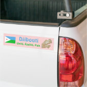 Djibouti Flag + Map Autoaufkleber (Auf Lkw)