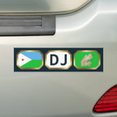 Djibouti Flag Map Code Autoaufkleber (Auf Auto)