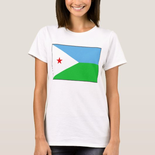 Djibouti Flag x Map T - Shirts (Vorderseite)
