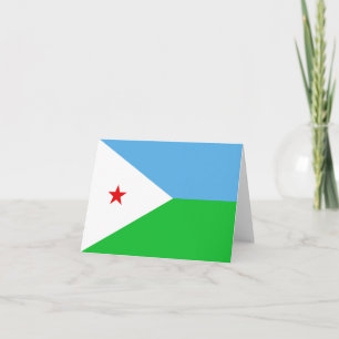 Djibouti-Flagge Notizkarte Karte