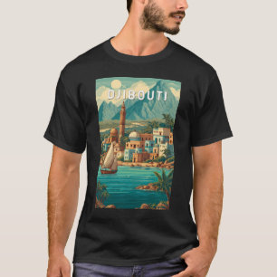 Djibouti Illustration Reise Kunst Vintage T-Shirt
