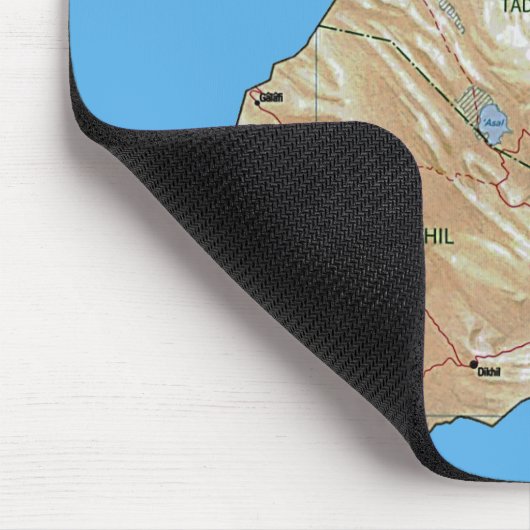 Djibouti Map Mousepad (Ecke)
