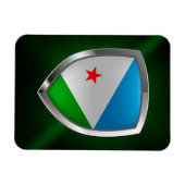 Djibouti Mettalic Emblem Magnet (Horizontal)