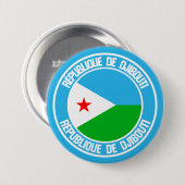 Djibouti Round Emblem Button (Vorne & Hinten)