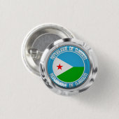 Djibouti Round Emblem Button (Vorne & Hinten)