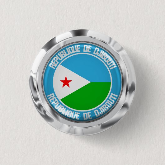 Djibouti Round Emblem Button (Vorderseite)