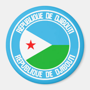 Djibouti-Rundemblem Magnet