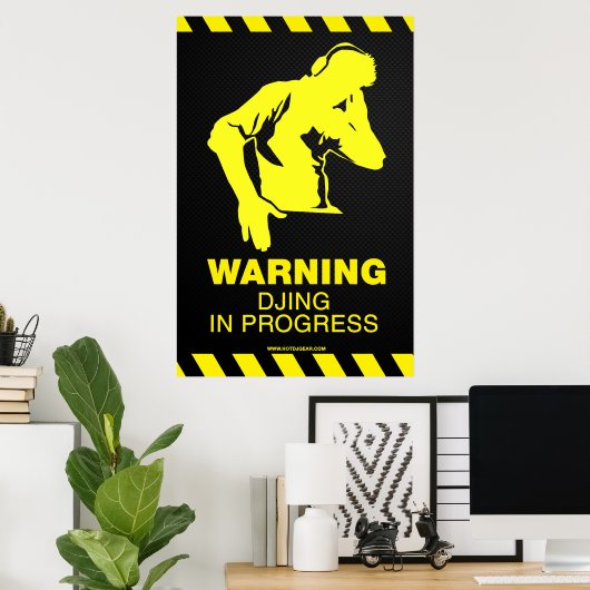 DJing in progress - DJ Poster Turntable Deck (Heimbüro)