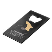 DJing macht mich glücklich Geldbeutel Flaschenöffner (Vorderseite Schrägansicht)