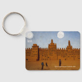 Djinguereber Moschee, Timbuktu, Mali auf einem Sch Schlüsselanhänger (Rückseite)