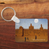 Djinguereber Moschee, Timbuktu, Mali auf einem Sch Schlüsselanhänger (Rückseite)