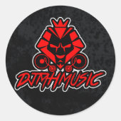 DJMH MUSIC RUNDER AUFKLEBER (Vorderseite)