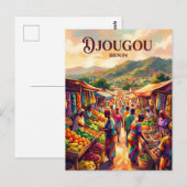 Djougou-Markt Benin Postkarte (Vorne/Hinten)