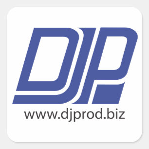 DJP-Logo-Aufkleber (Platz) Quadratischer Aufkleber