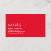 DJs Beruflich Sound Wave Bold Red Visitenkarte (Rückseite)