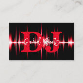 DJs Beruflich Sound Wave Bold Red Visitenkarte (Vorderseite)