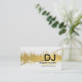 DJs Deejay Beruflich Music Band Event Gold Visitenkarte (Stehend Vorderseite)
