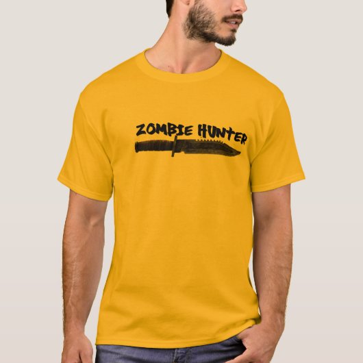 DJS Entwurfs-Zombie-Jäger-T-Shirt T-Shirt (Vorderseite)