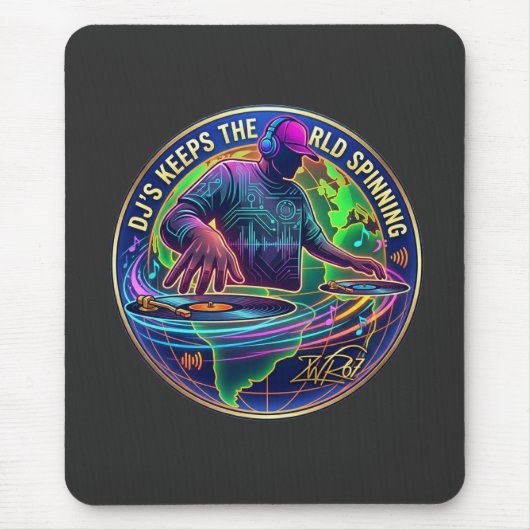 DJs halten die Welt am Drehen Mousepad (Vorne)