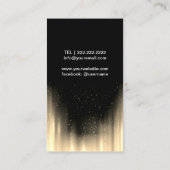DJs Karaoke Modern Black Gold Music Event Visitenkarte (Rückseite)