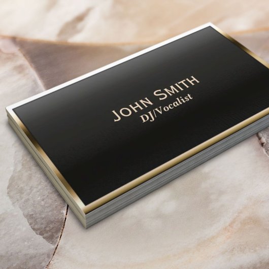 DJs Moderne Gold Gerahmt Music Visitenkarte