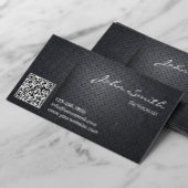 DJs Music Deejay Black Metal QR Code Visitenkarte