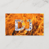 DJs Music Deejay Creative Flaming Typography Visitenkarte (Vorderseite)