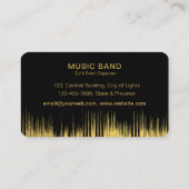 DJs Music Instruments Event Organizer Gold Visitenkarte (Rückseite)