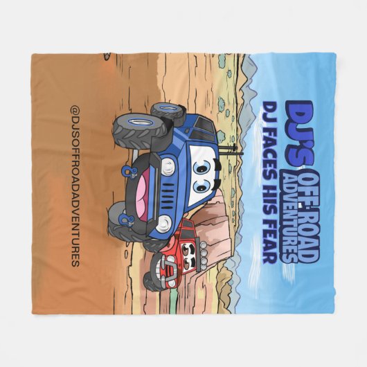 DJ's Off-Road-Adventures-Blanket Fleecedecke (Vorderseite (Horizontal))