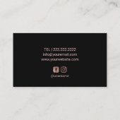 DJs Singer Songwriter Rose Gold Modern Visitenkarte (Rückseite)