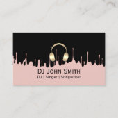 DJs Singer Songwriter Rose Gold Modern Visitenkarte (Vorderseite)