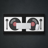 DJs Turntable und Vinyl Record Desk Mat