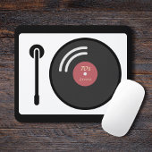 DJs Turntable & Vinyl Record Mouse Pad Mousepad