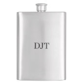 DJT Initialen – Premium Monogramm Feuerzeug Flachmann (Vorderseite)
