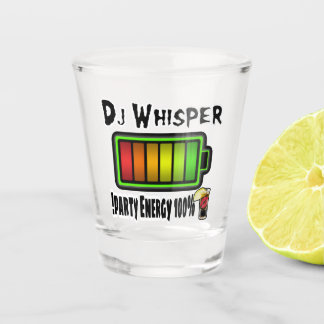 DJWhisper 100% Party Energy Shot Glass Schnapsglas