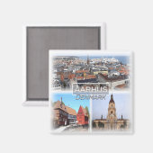 DK0015 Europa, Dänemark, Aarhus, Kühlschrank Magnet (Vorderseite/Rückseite)