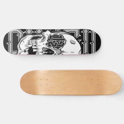 DK92 Skull - Skateboard (Horizontal)