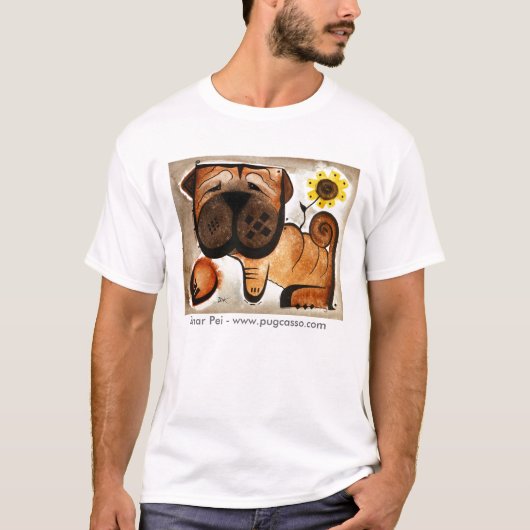 dk_2009feb20f, Shar Pei - www.pugcasso.com T-Shirt (Vorderseite)