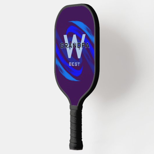 Dk Blue Best Opa mit Monogrammatikalischen Initial Pickleball Schläger (Links)