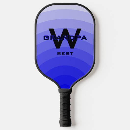 Dk Blue Best Opa Monogrammiert Pickleball Schläger (Vorderseite)