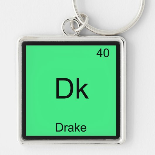 Dk - Drake Funny Chemistry Element Symbol T - Shir Schlüsselanhänger (Vorne)