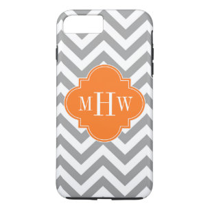Dk Grau Lg Zickzack Pumpkin Quatrefolie 3 Monogram Case-Mate iPhone Hülle