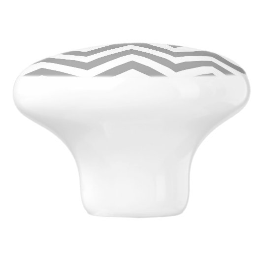 Dk Grau Weiß LG Zickzack Türkis Name Monogramm Keramikknauf (Seitenansicht)