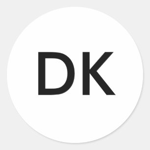 DK RUNDER AUFKLEBER