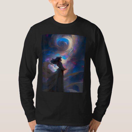 DKH138 Sci fi Graphic  Bright Sky Wish T-Shirt (Vorderseite)