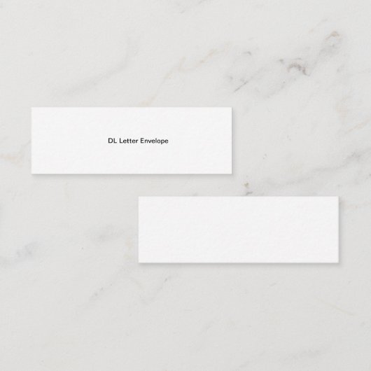 DL Letter Envelope Telefonnummerkarte (Vorne/Hinten)