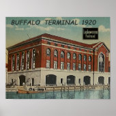 DL+W Eisenbahn Buffalo Terminal 1920 Poster (Vorne)