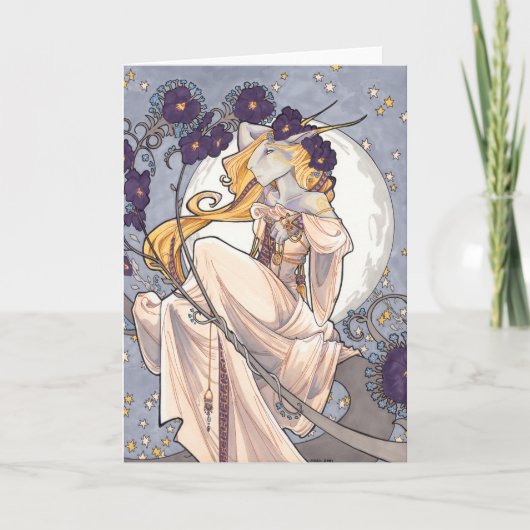 Dlane an der Dämmerungs-Raum-Gruß-Karte Karte (Vorderseite)