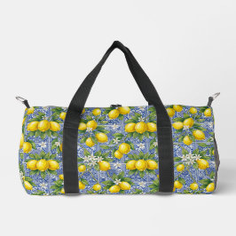 DLemon Blue Französisches Land-Wasserfarbenfliese Duffle Bag