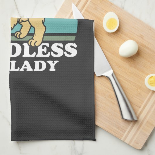 dless Dog Lady Geschirrtuch (Viertel Falte)